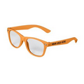 Orange Kids Size Retro Clear Lenses Sunglasses